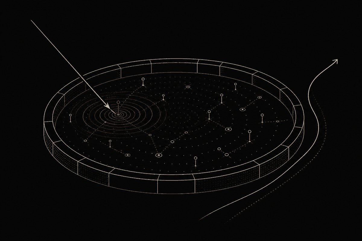 Data well with tripwire glyphs, one probe triggers a ripple